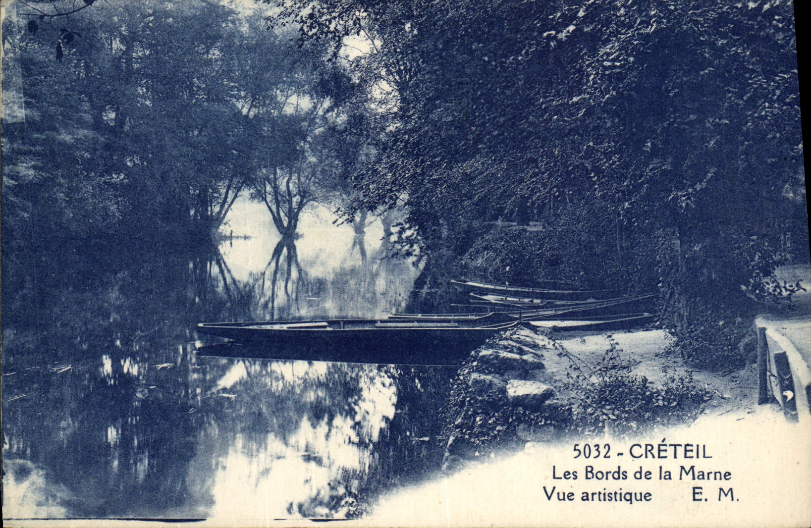 VINTAGE POSTCARD Creteil Edges Of the Marne Seen Artistic