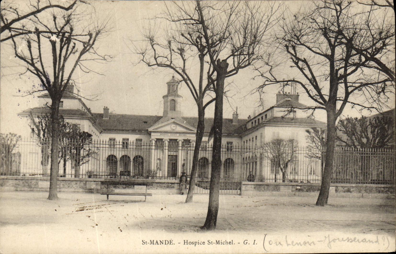 VINTAGE POSTCARD St Mande Old people's home St Michel