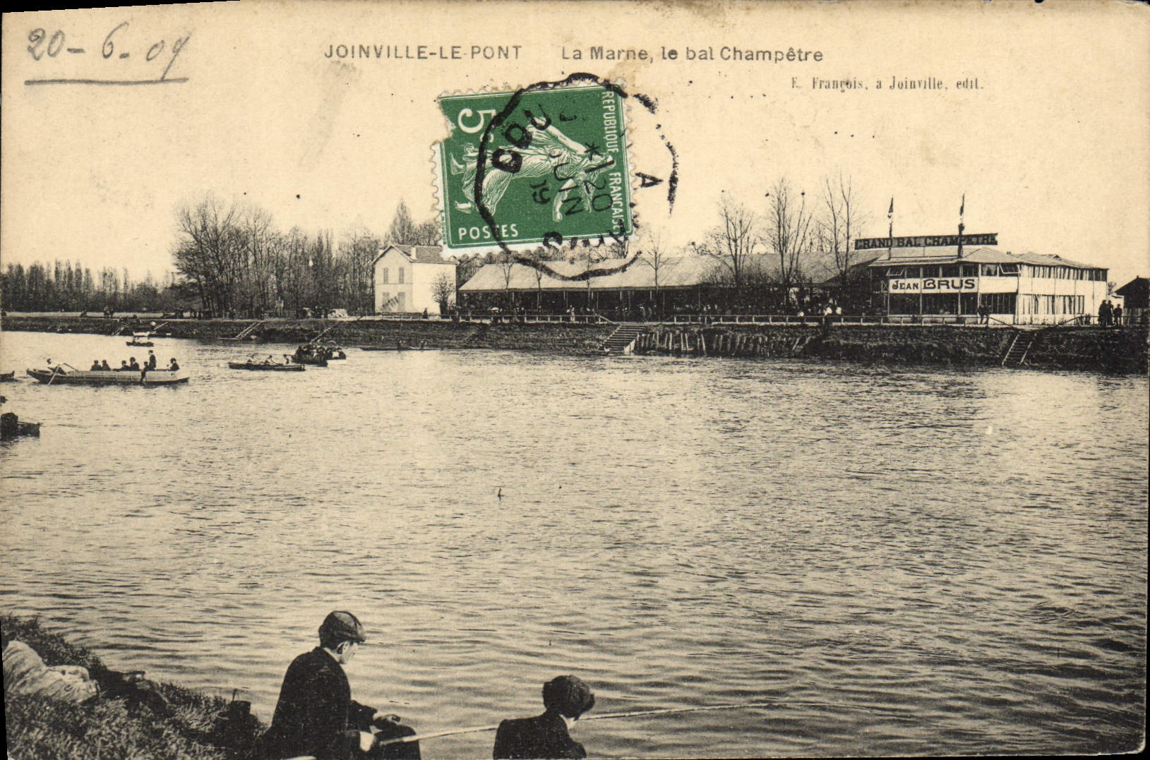 VINTAGE POSTCARD Joinville the Bridge the Marne the Pastoral Ball