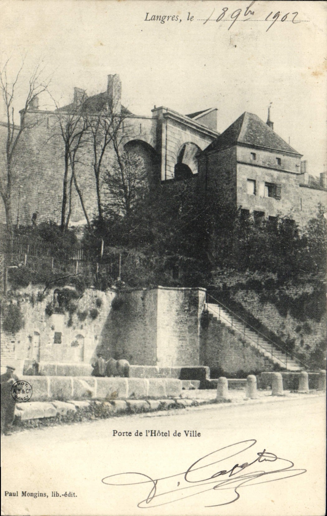CPA Langres Porte de L'Hotel de Ville