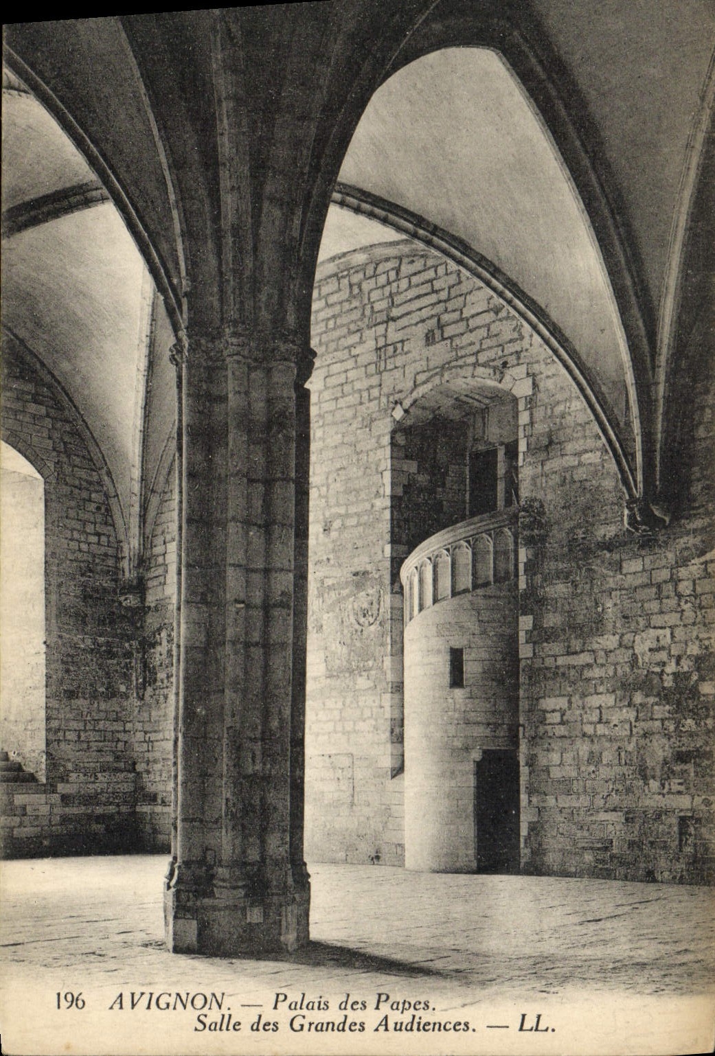 Paladar de Avignon de la POSTAL de la VENDIMIA de los papas Room de las grandes audiencias