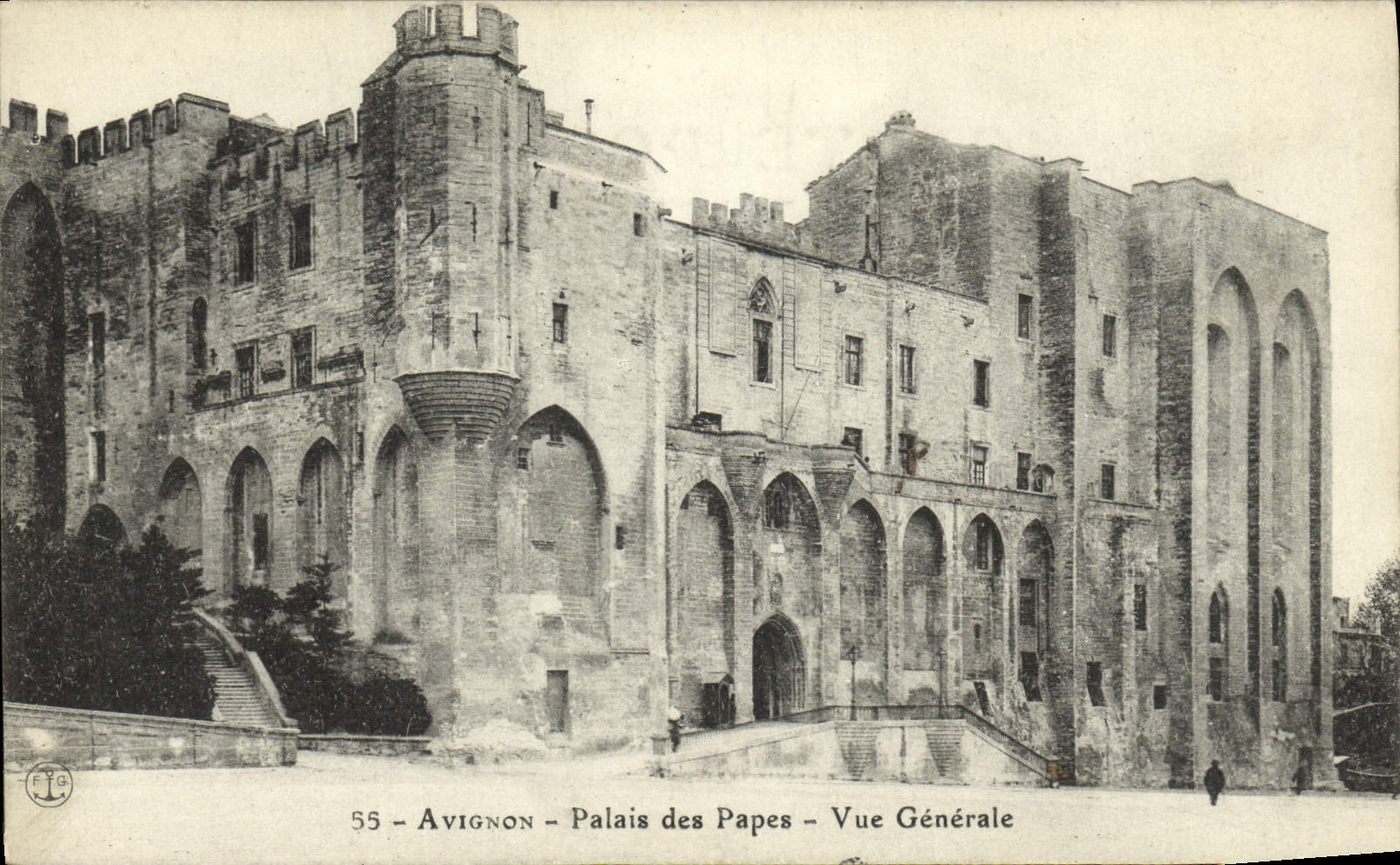 Paladar de Avignon de la POSTAL de la VENDIMIA de los papas Seen Generala