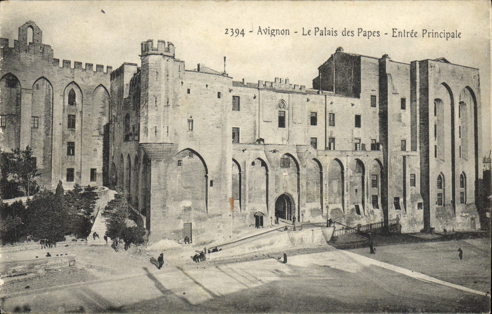 POSTAL Avignon de la VENDIMIA el paladar de la entrada principal de los papas