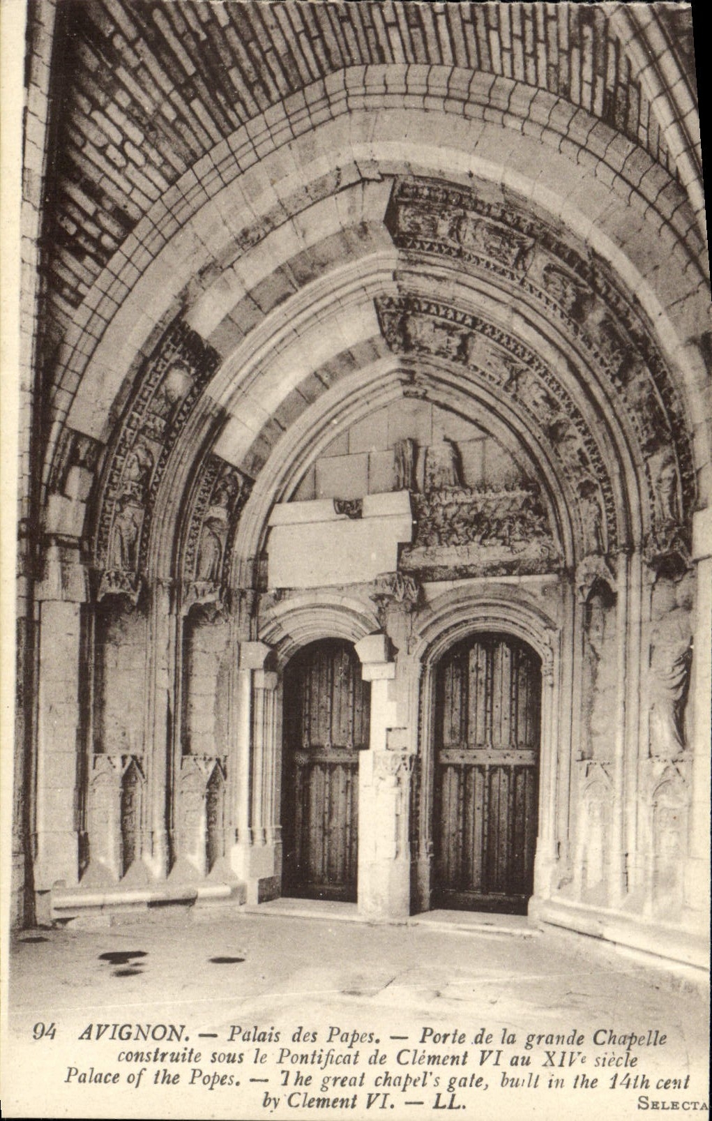 POSTAL Avignon Palais de la VENDIMIA de los papas Carries Large Vault