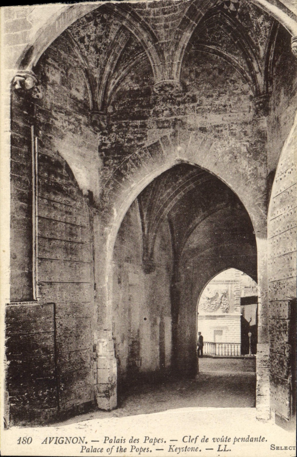 Paladar trapezoidal de Avignon de la POSTAL de la VENDIMIA del colgante de los papas