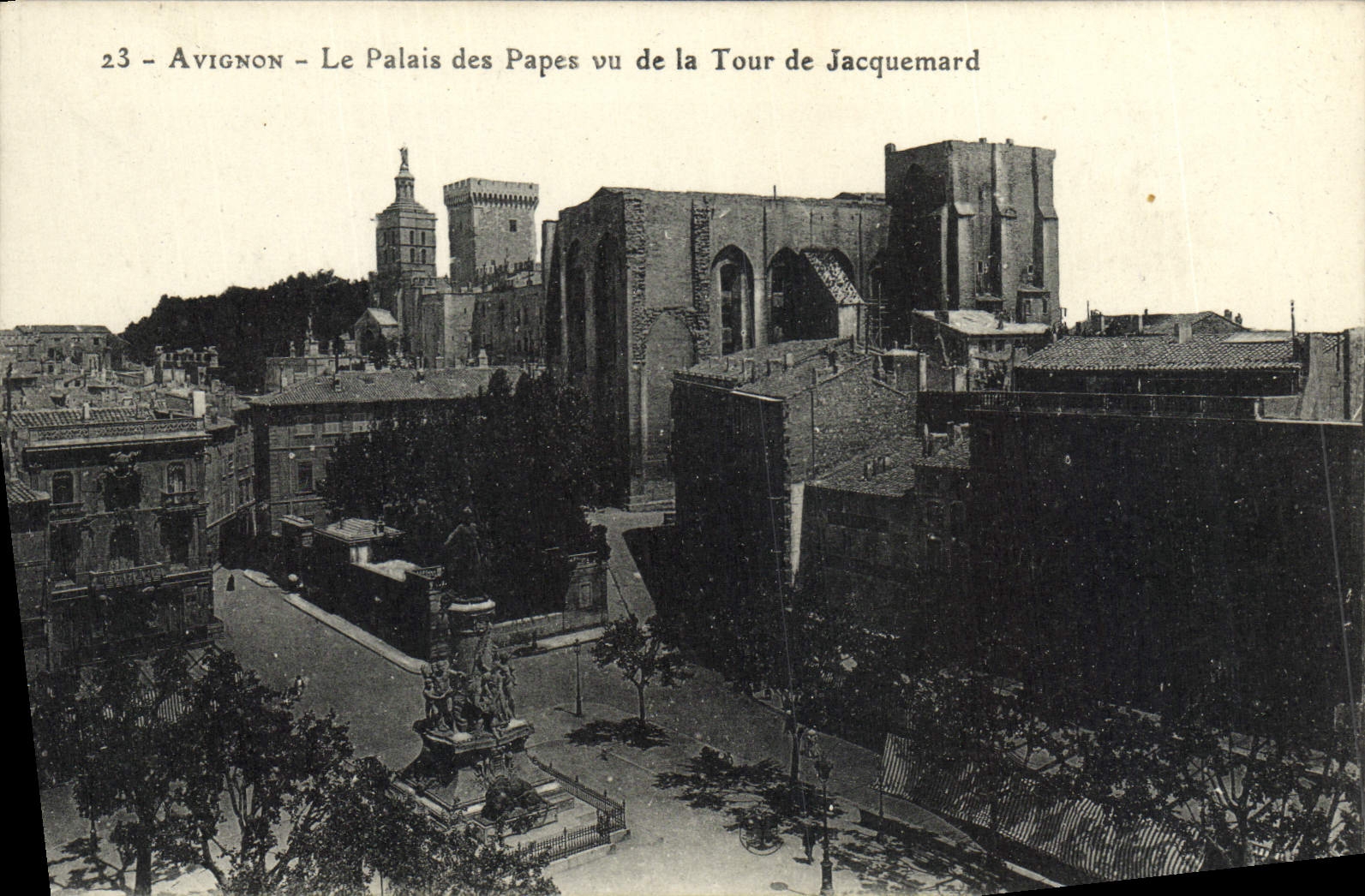 POSTAL Avignon de la VENDIMIA el paladar de las páginas vistas de la torre de Jacquemard