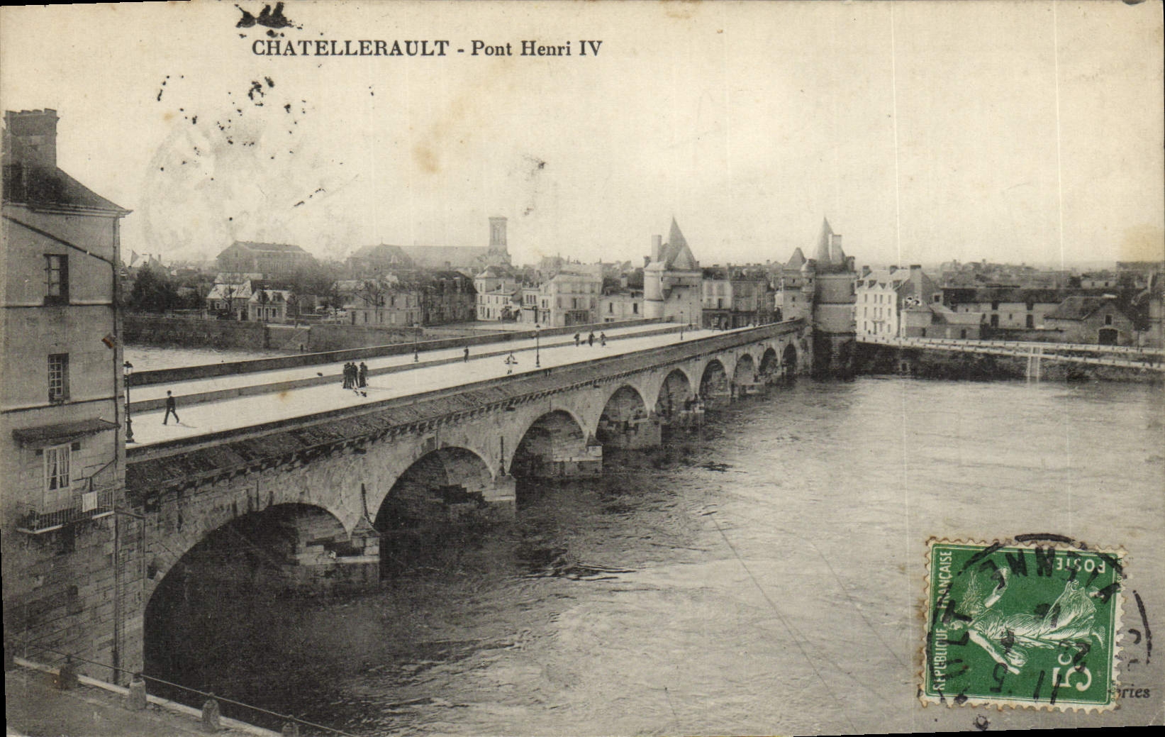 CPA Chatellerault Pont Henri IV
