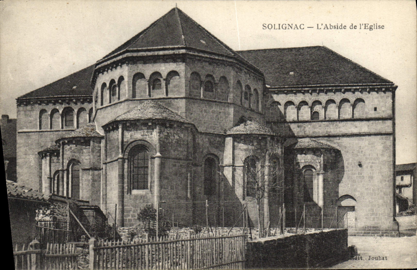 VINTAGE POSTCARD Solignac the Apse of the Church