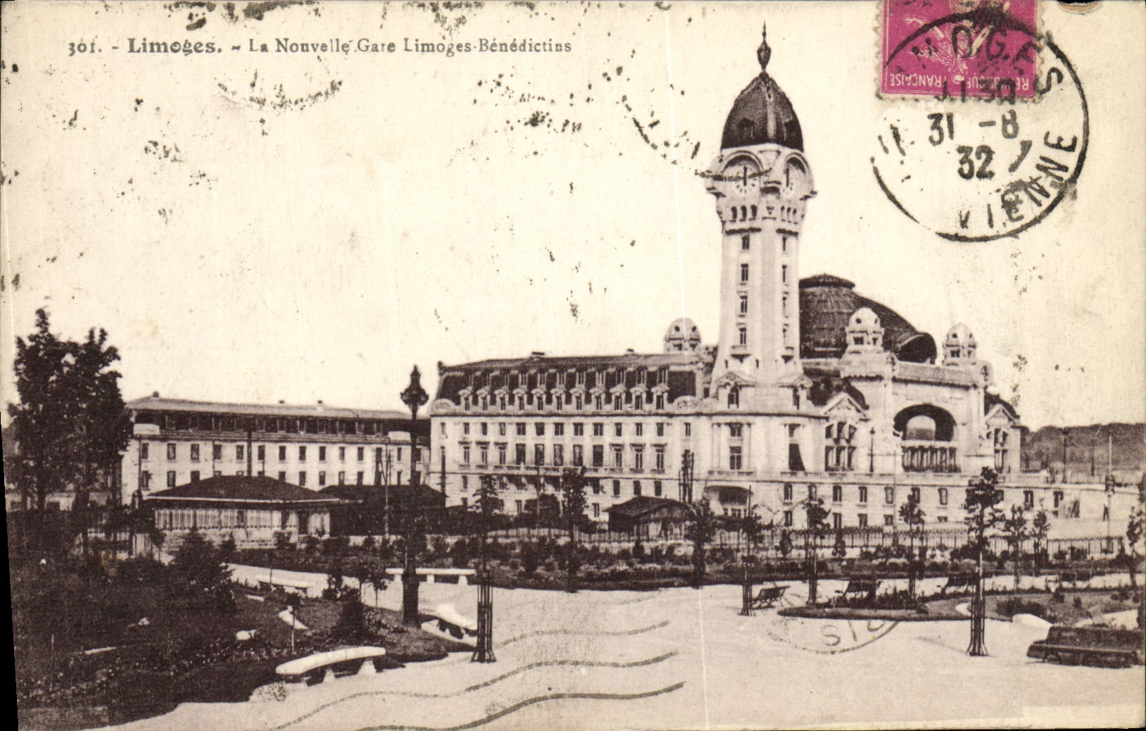 CPA Limoges La nouvelle gare Limoges Benedictins