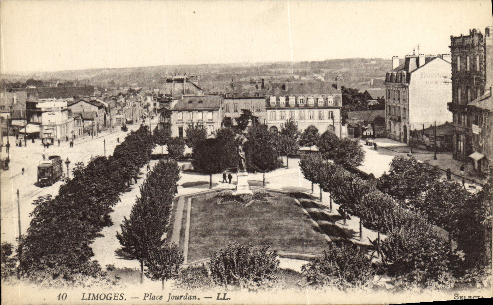 VINTAGE POSTCARD Limoges Places Jourdan