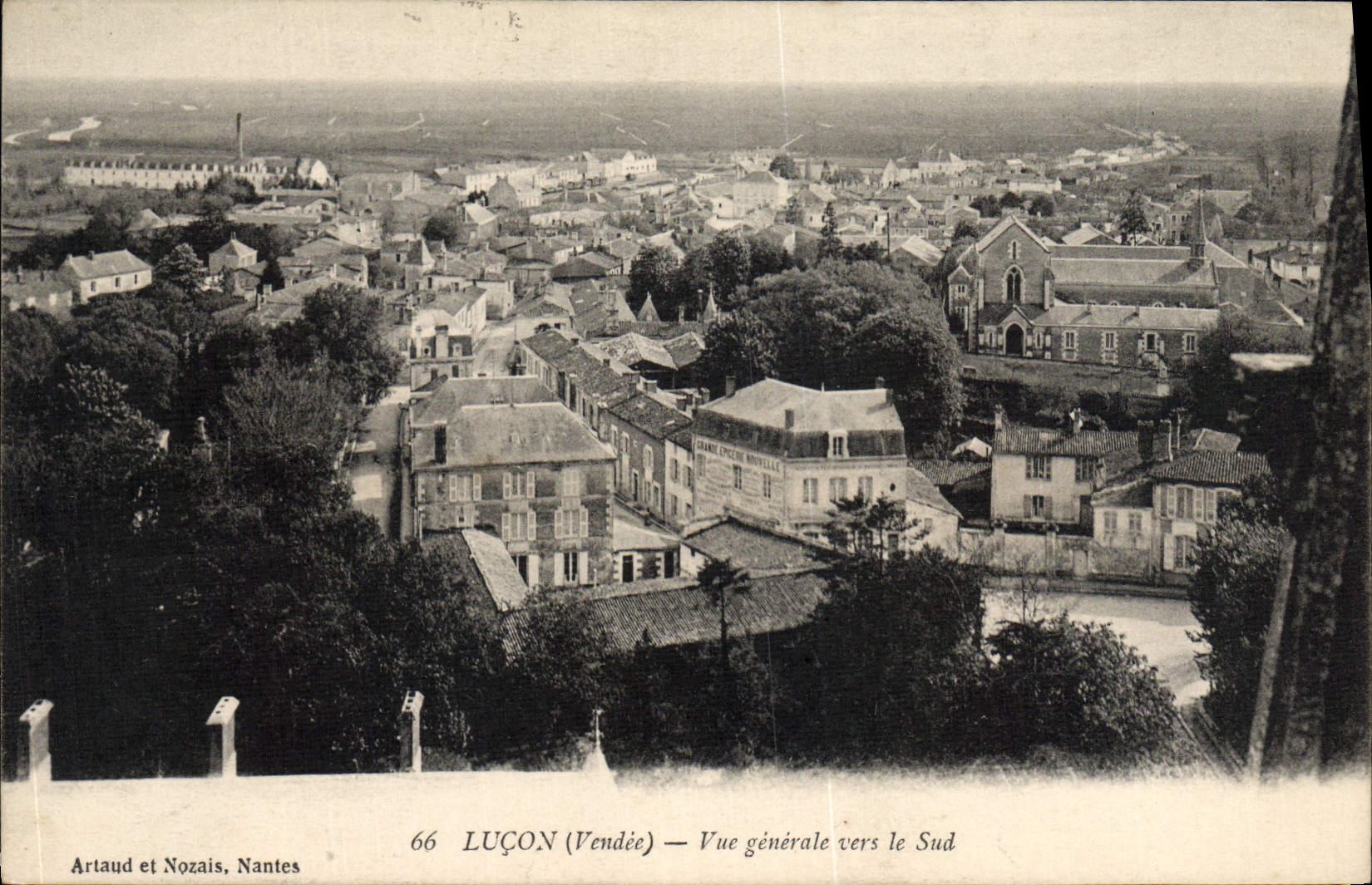 VINTAGE POSTCARD Lucon View Towards the South