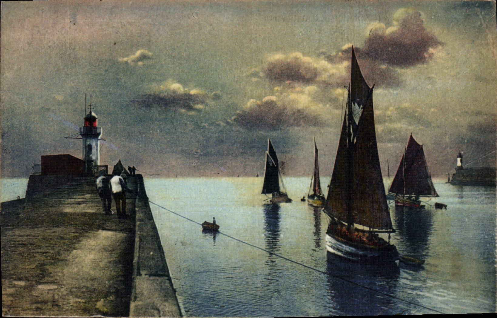 La POSTAL de la VENDIMIA Sables d'Olonne salió de los barcos portuarios