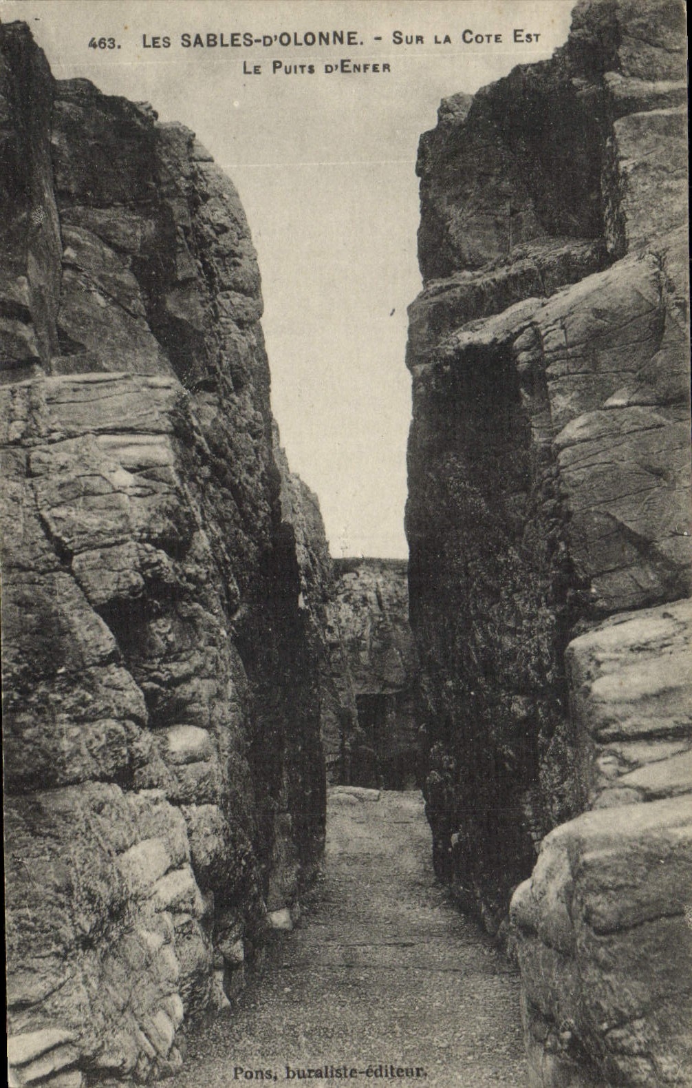 POSTAL de la VENDIMIA Sables d'Olonne en la costa este bien de infierno