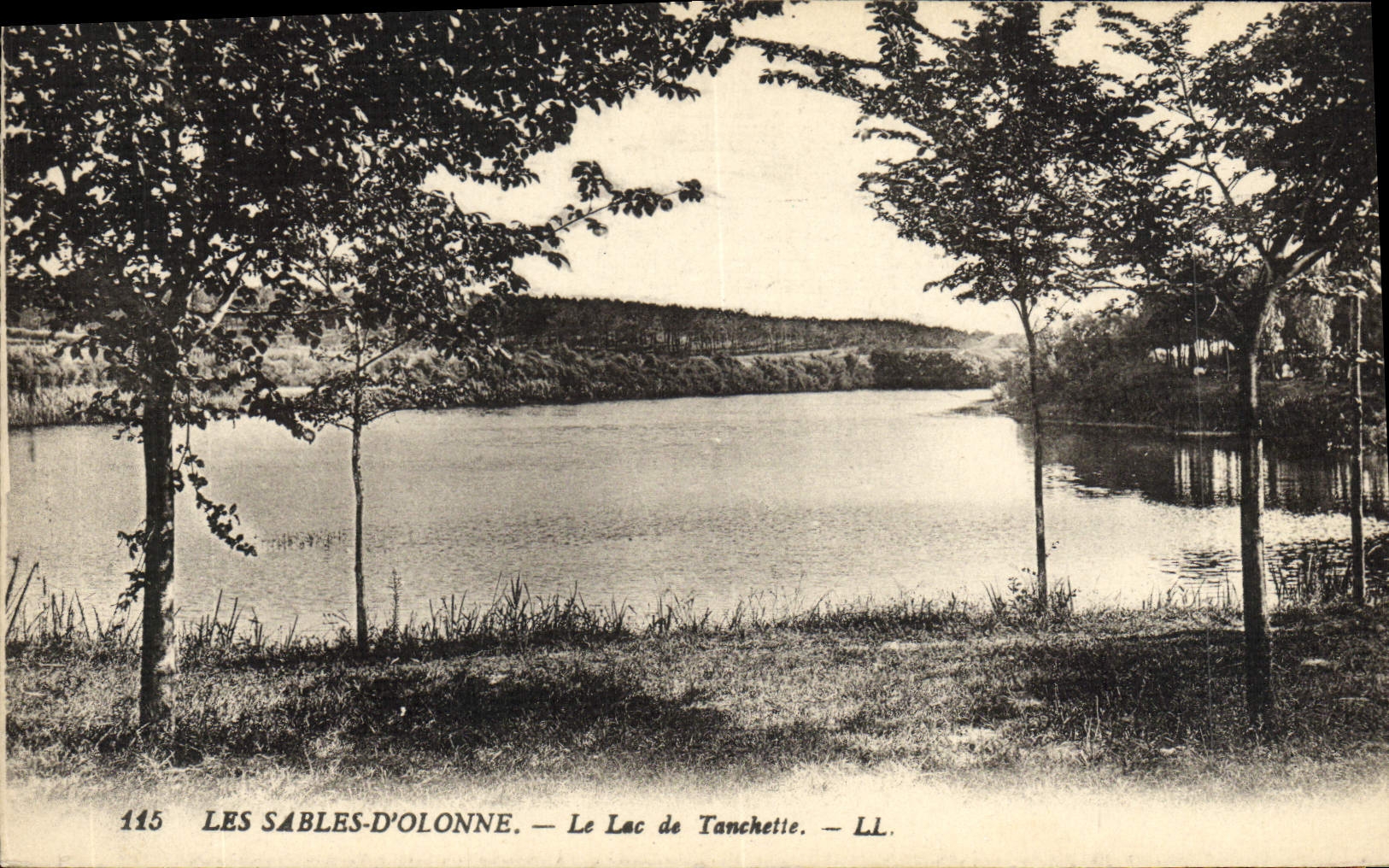 POSTAL de la VENDIMIA Sables d'Olonne el lago Tanchette