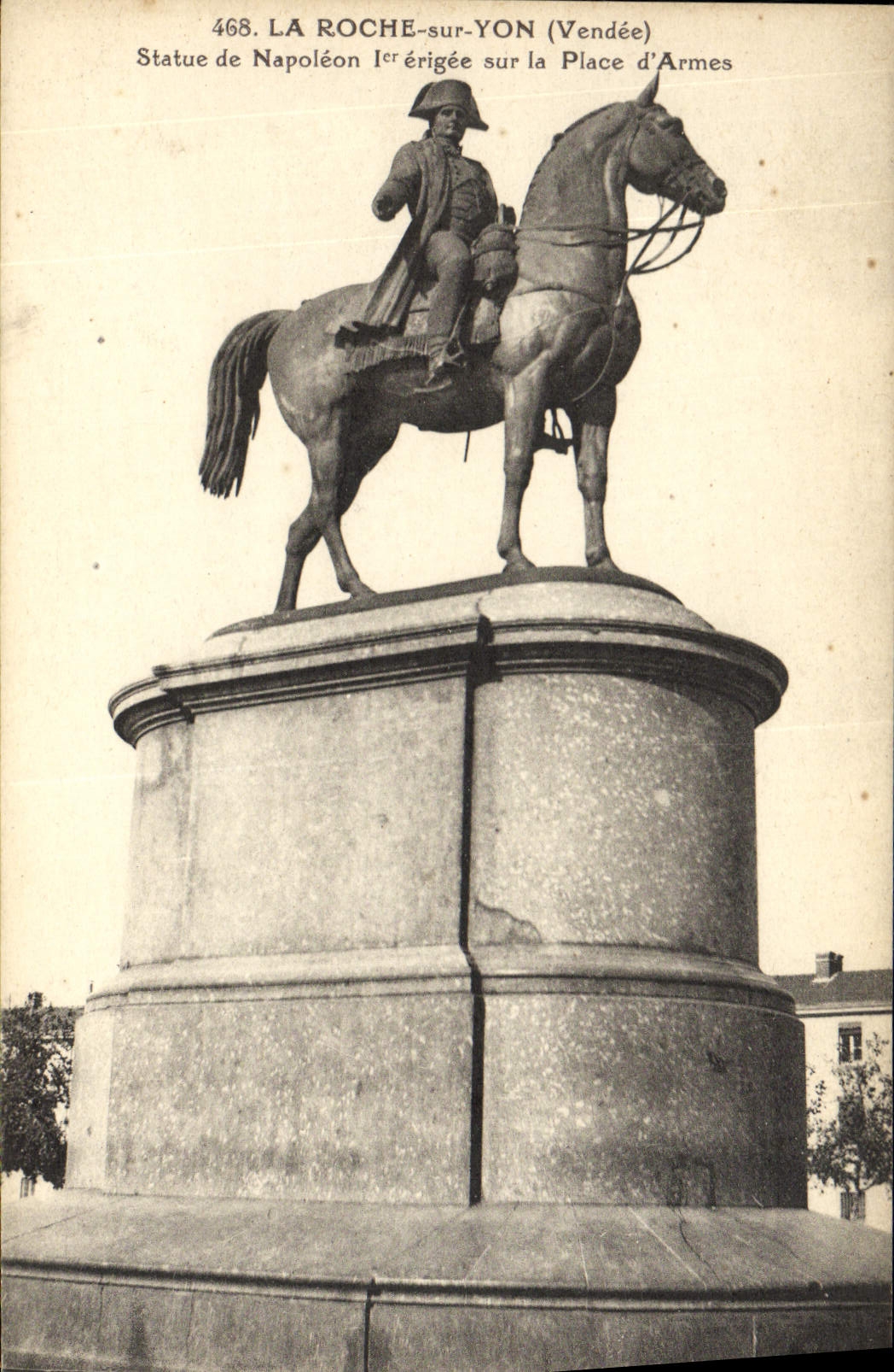 VINTAGE POSTCARD the Rock on Yon Rules of Napoleon 1st on the Place of Weapons