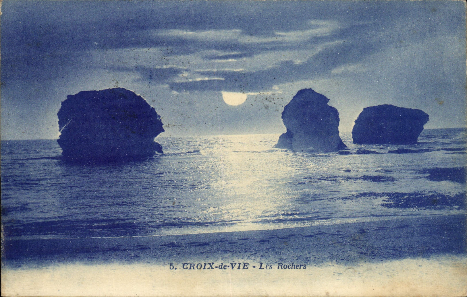 VINTAGE POSTCARD Holy Croix de Vie Rocks