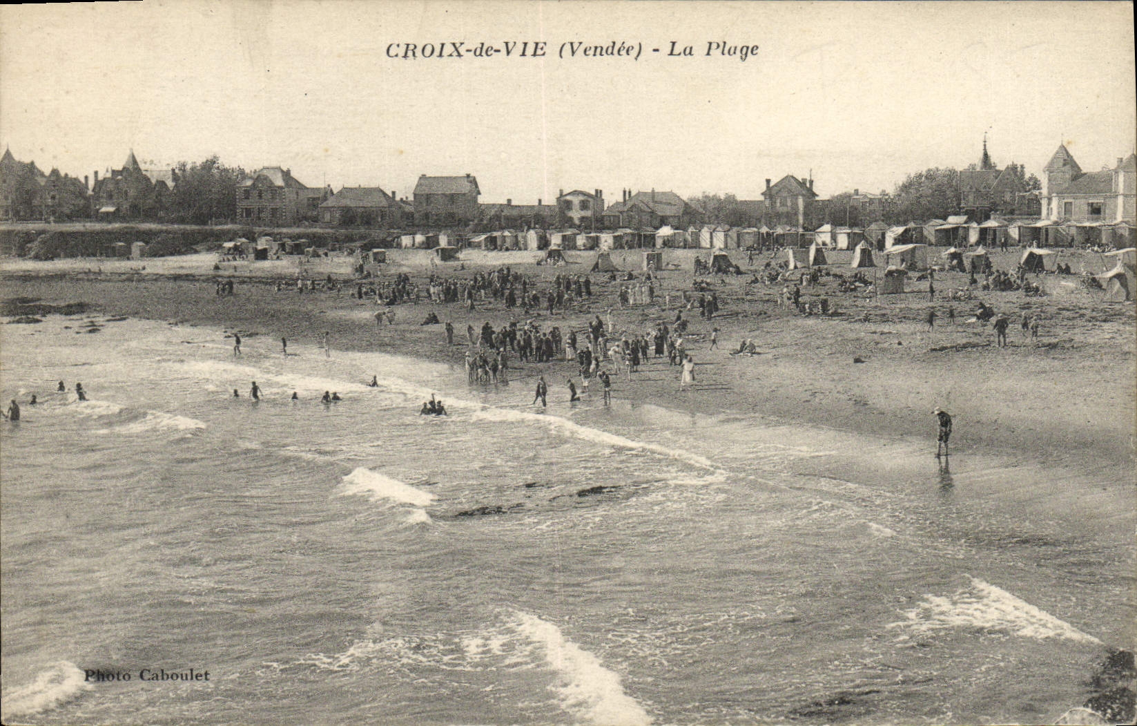 POSTAL de la VENDIMIA santa Croix de Vie la playa