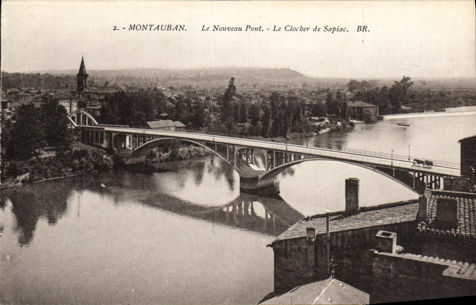 VINTAGE POSTCARD Montauban the New Bridge the Bell-tower of Sapiac