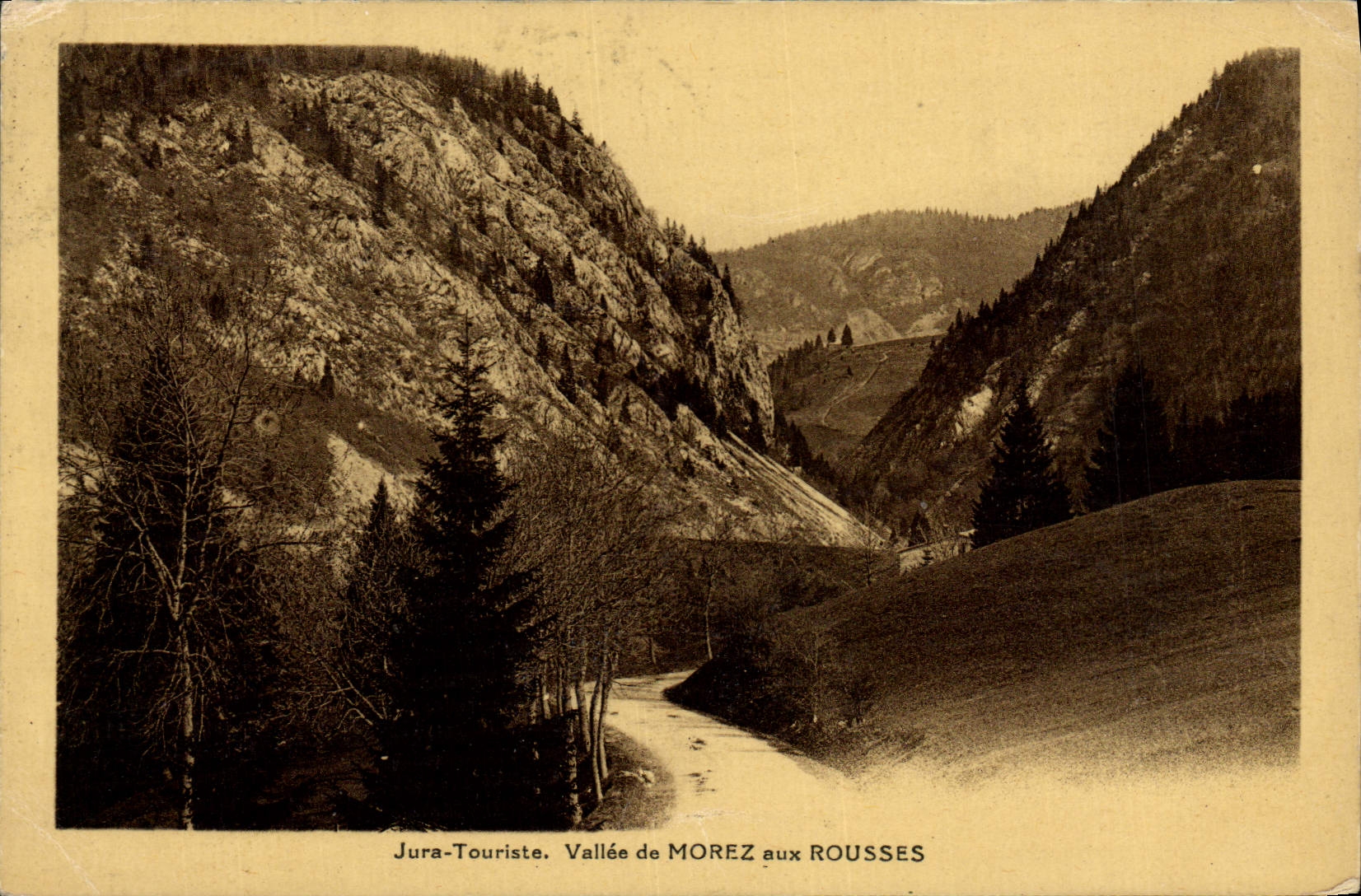 Valle de Morez de la POSTAL de la VENDIMIA de Morez los Russet-red