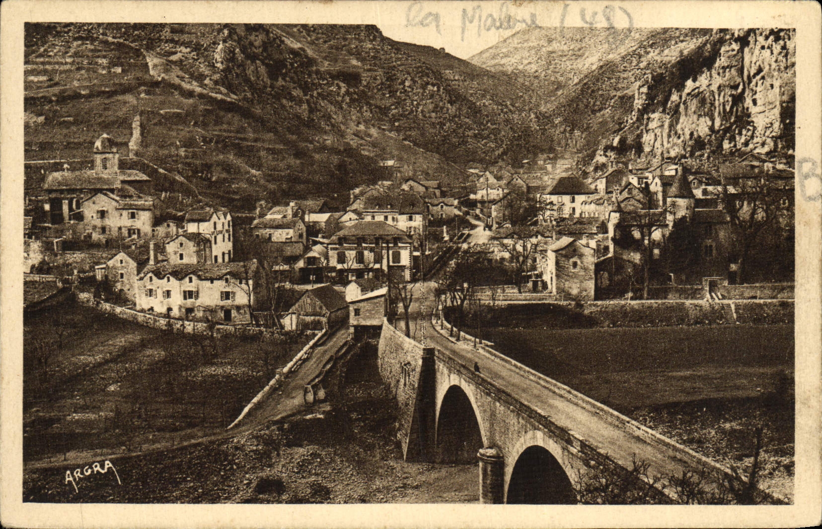 CPA Gorges Du Tarn La Malene Vue Generale