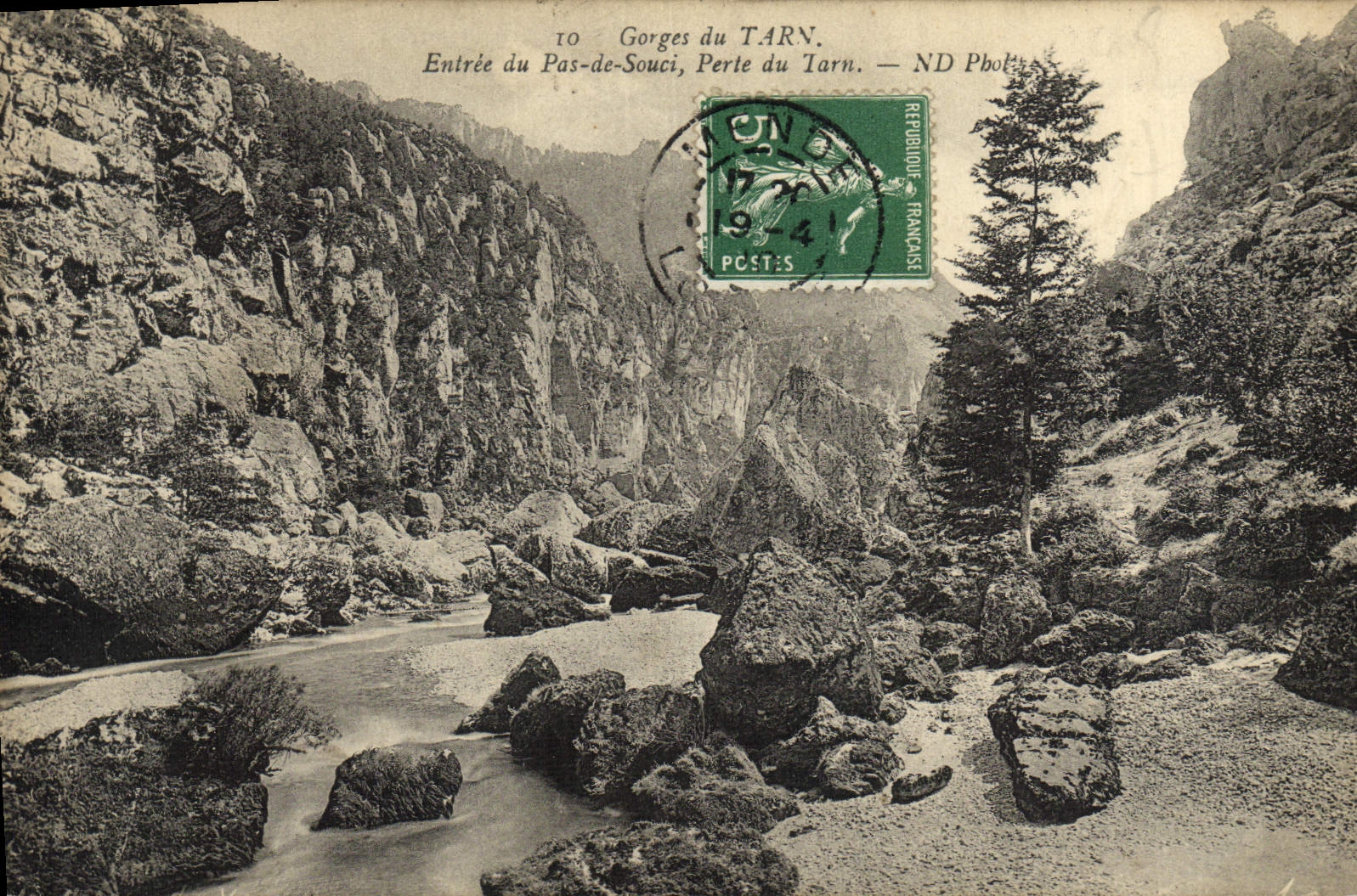 CPA Gorges Du Tarn Entree du pas du Souci Perle du Tarn