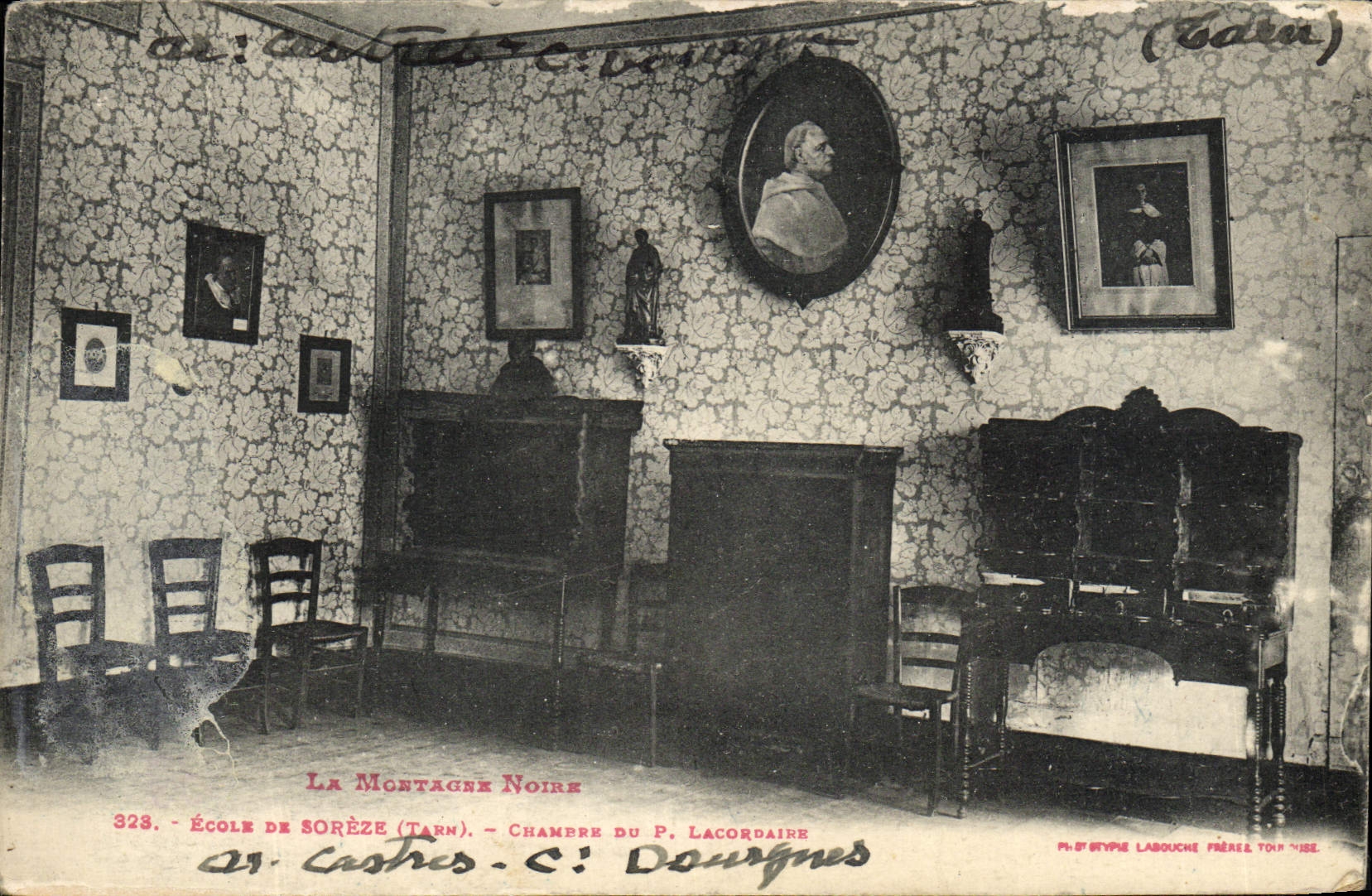 Sitio de la escuela de Soreze de la POSTAL de la VENDIMIA del padre de Lacordaire