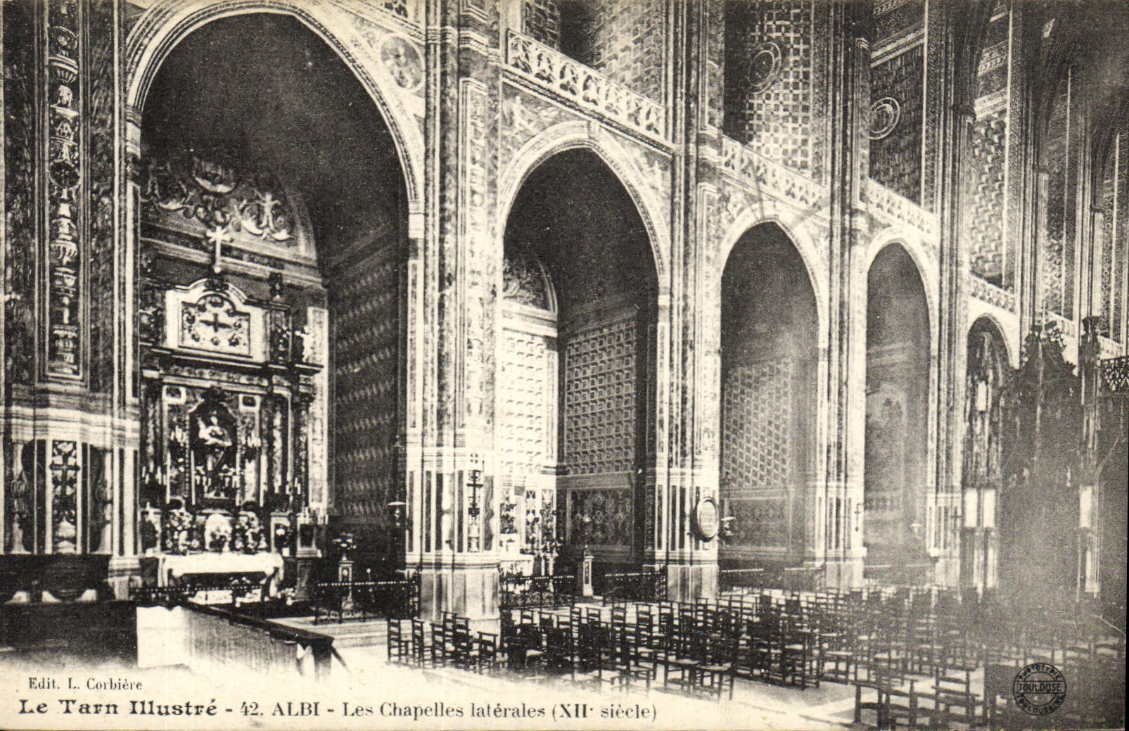 Capillas laterales de Albi de la POSTAL de la VENDIMIA