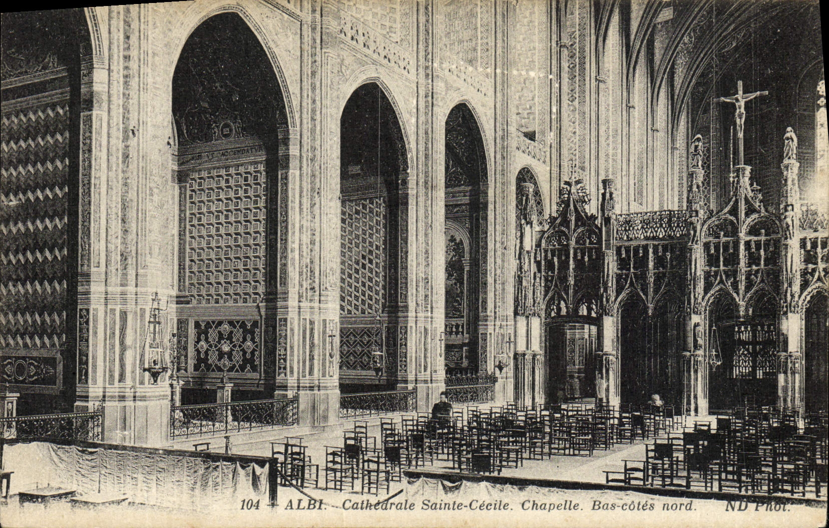 POSTAL Albi de la VENDIMIA la catedral co. Dimensiones bajas norteñas de Cecile Chapelle