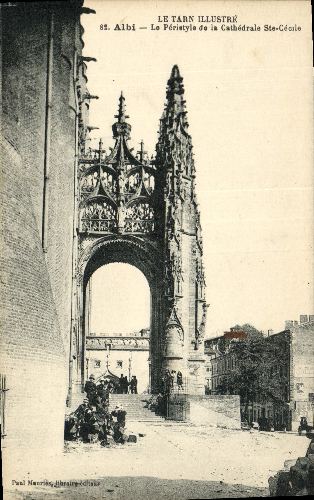POSTAL Albi de la VENDIMIA el Peristyle de la catedral co. Cecile Enfants