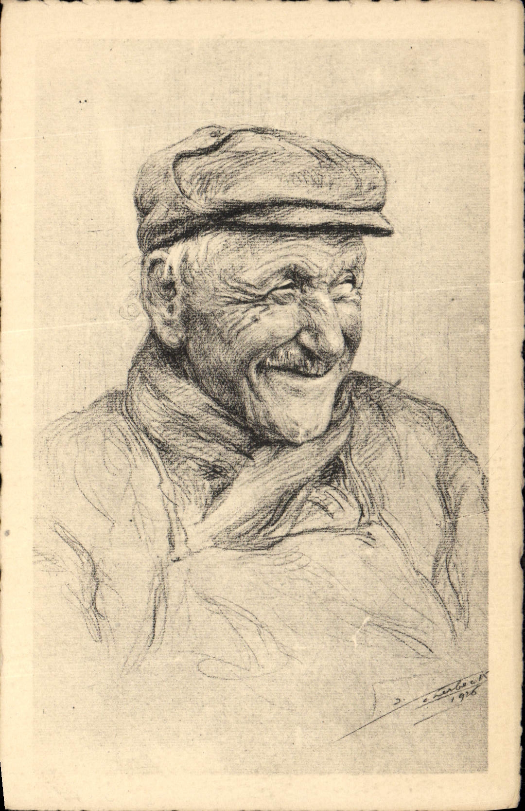 CPA Homme Tetes de Lorraine Folklore 