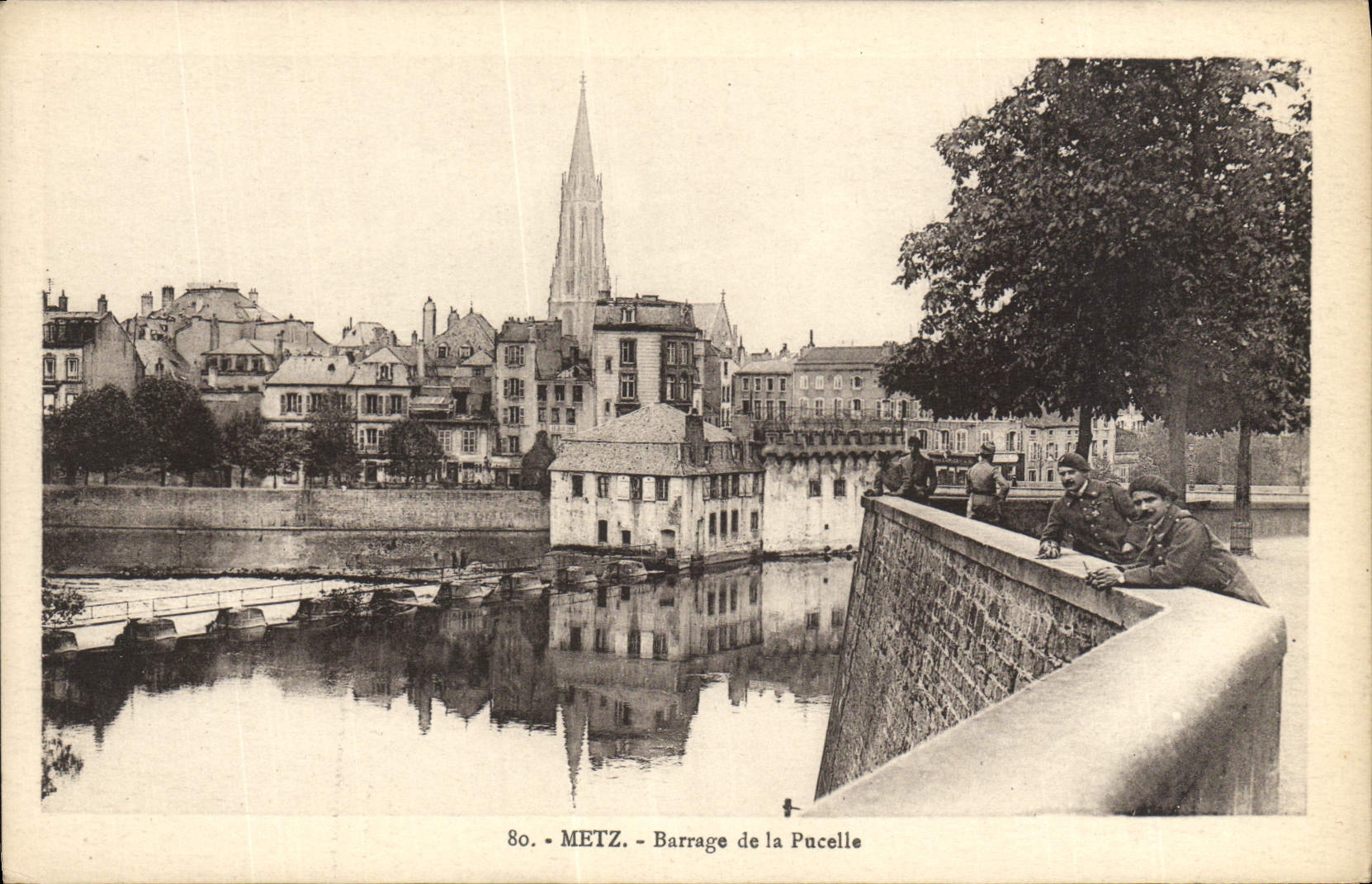 CPA Metz Barrage de la Pucelle