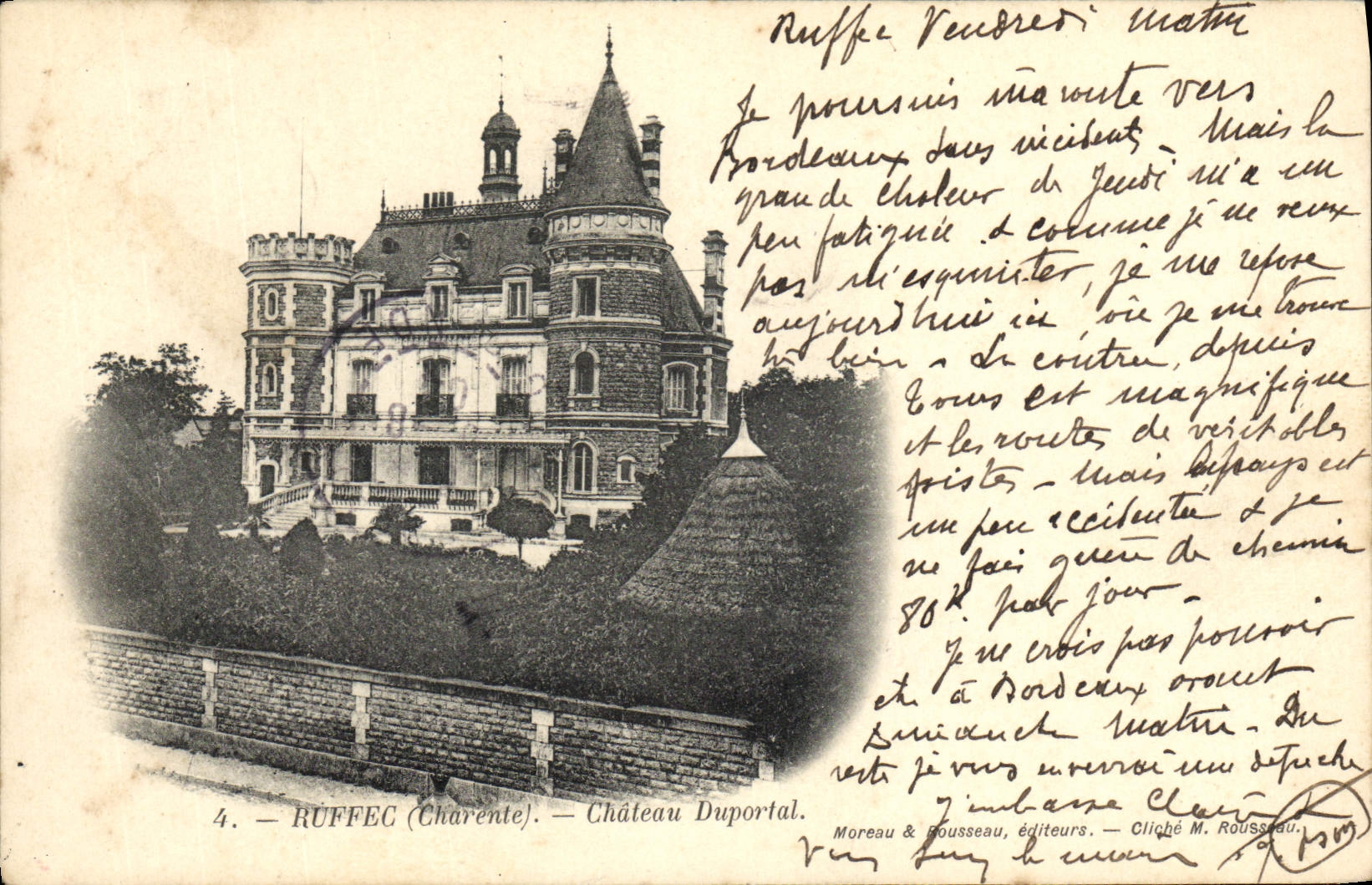 CPA Ruffec Chateau Duportal