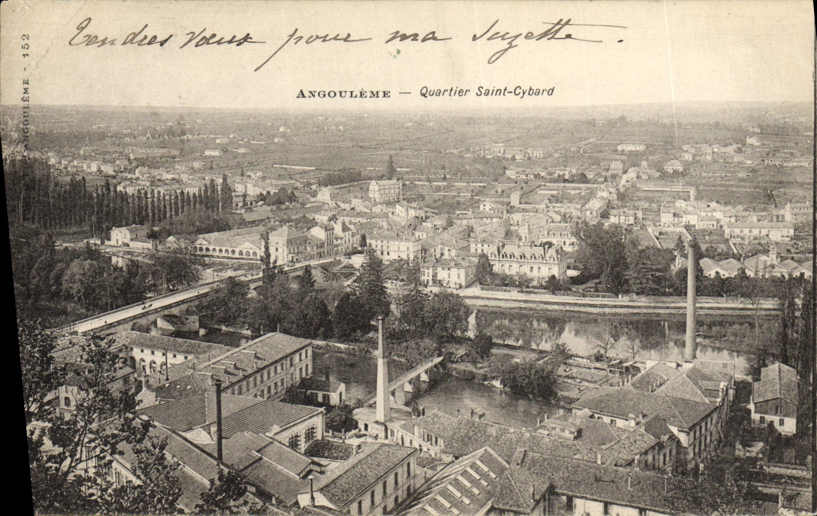 VINTAGE POSTCARD Angouleme Holy District Cybard