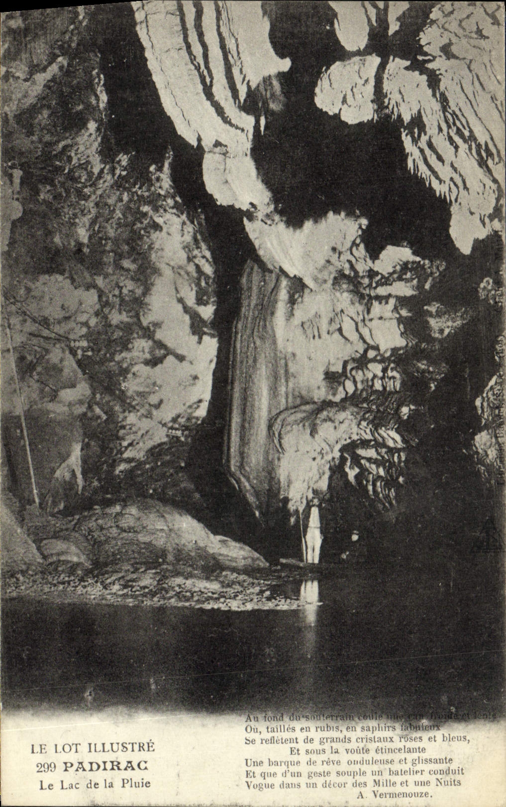 CPA Le Lot Illustere Padirac Le Lac De La Pluie