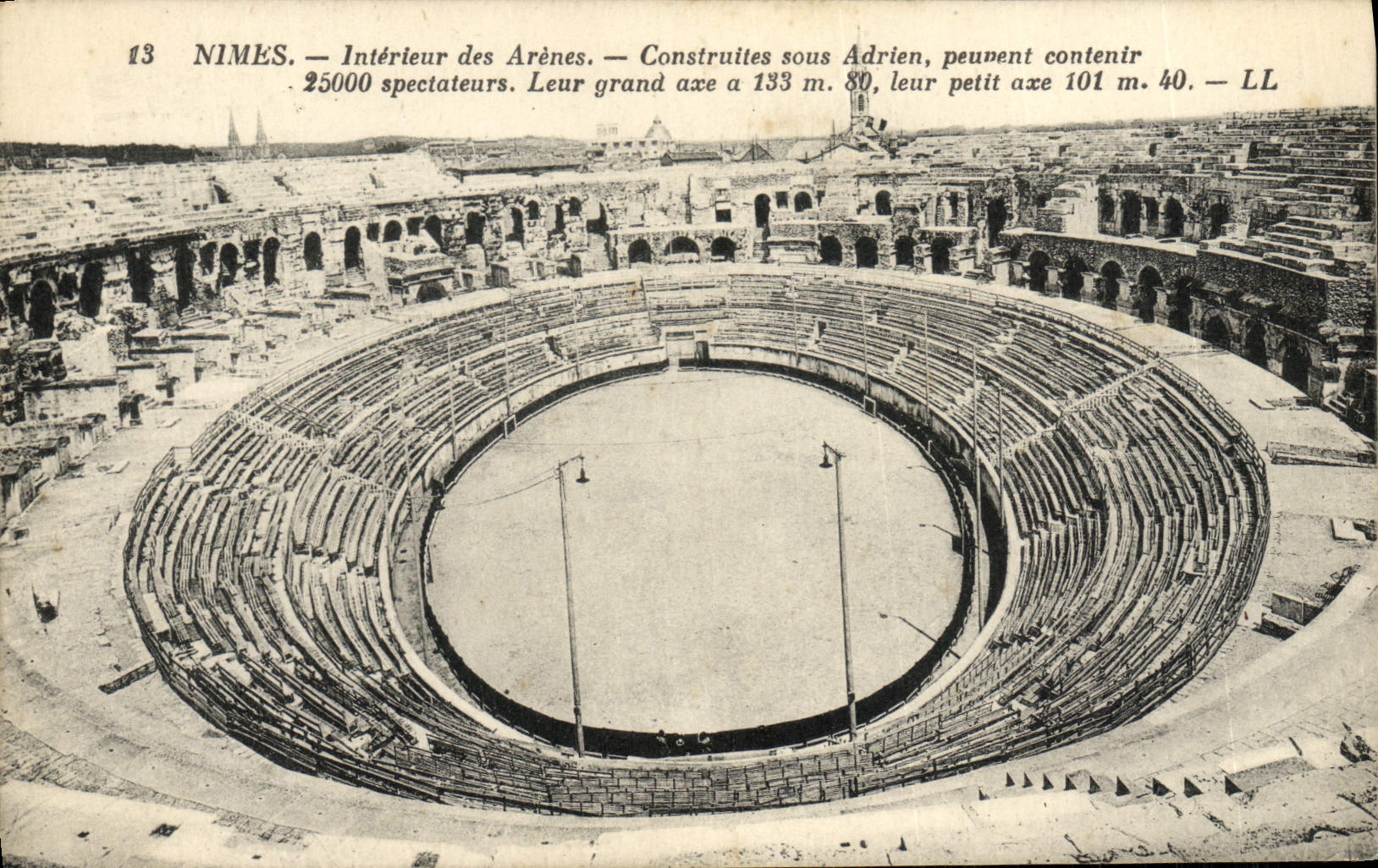 CPA Nimes Interieur Des Arenes