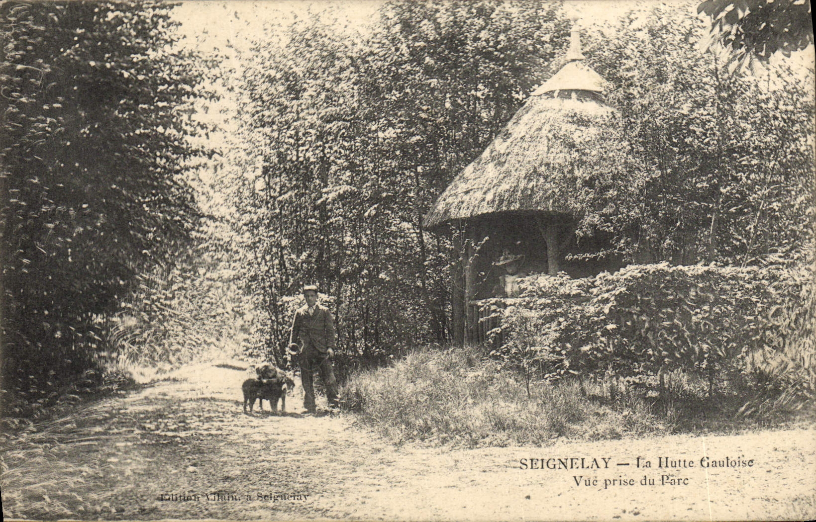 CPA Seignelay La Hutte Gauloise Vue Prise Du Parc