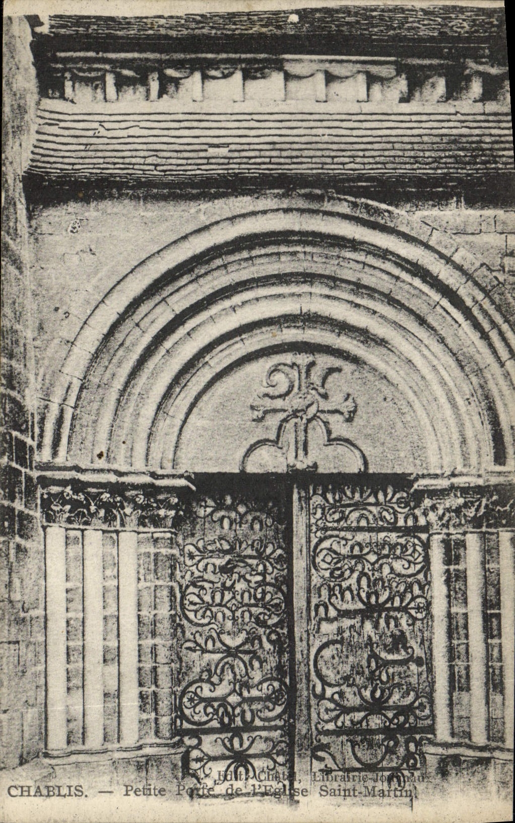 VINTAGE POSTCARD Windfallen wood Small door Of the Church Martin Saint