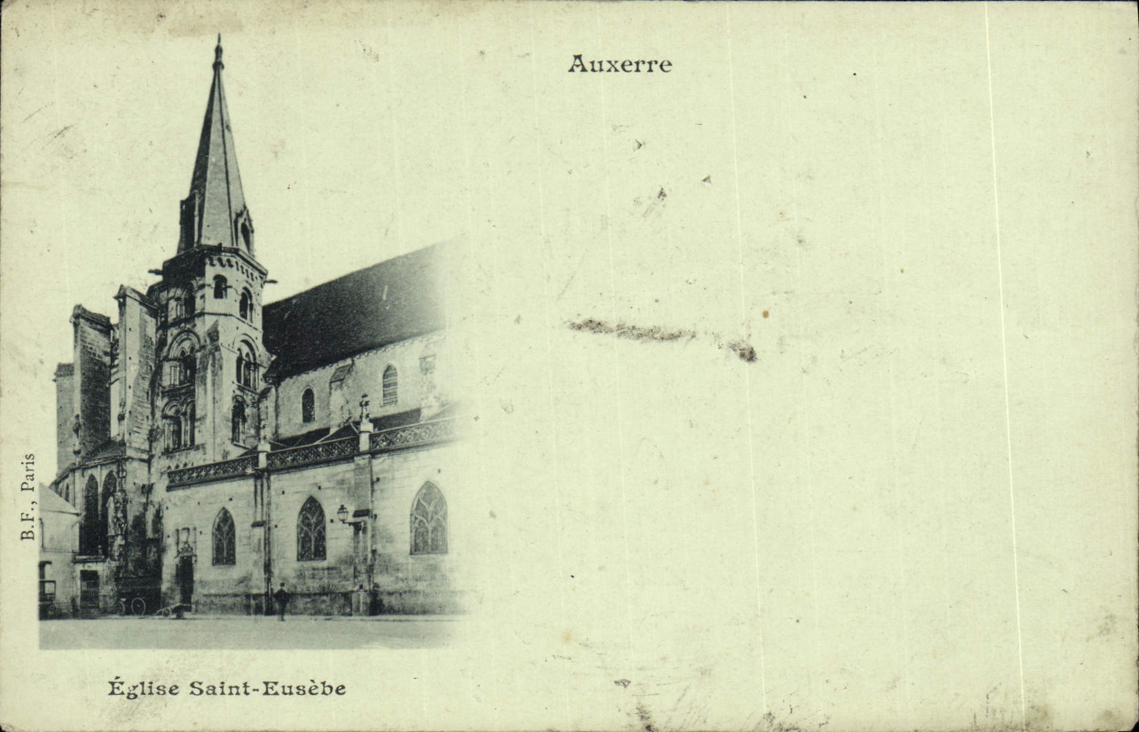 VINTAGE POSTCARD Auxerre Church Eusebe Saint