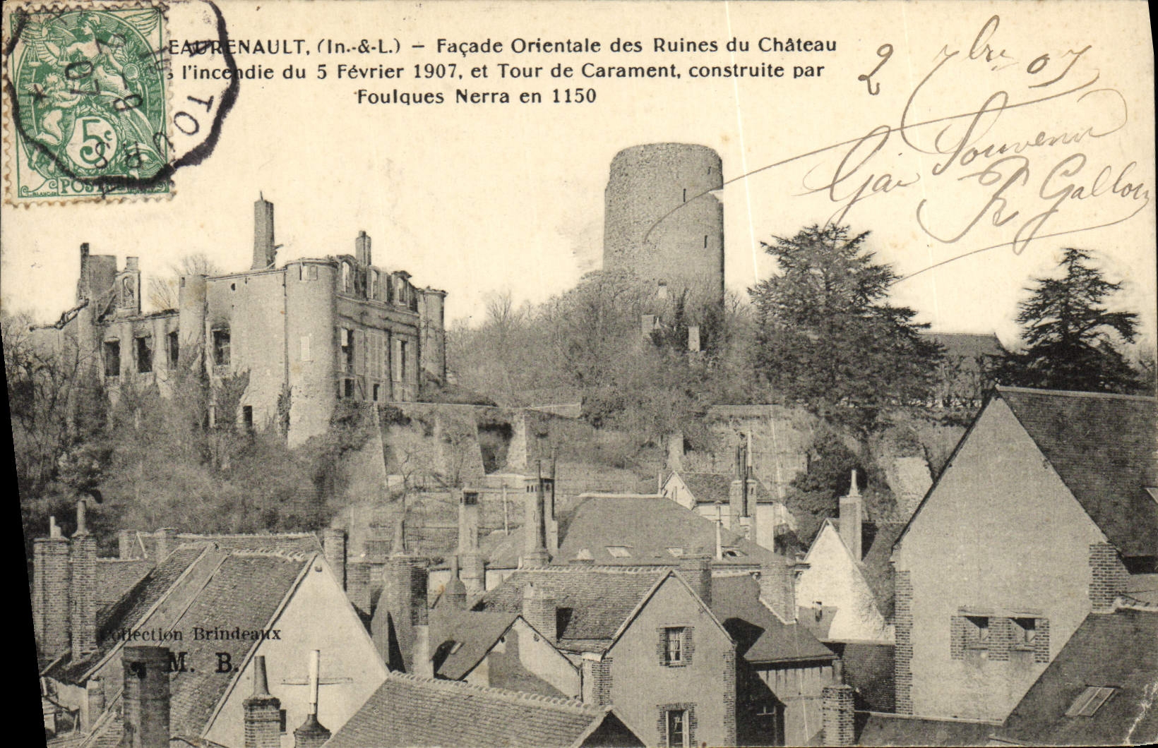 CPA Chateaurenault Facade Orientale Des Ruines Du Chateau
