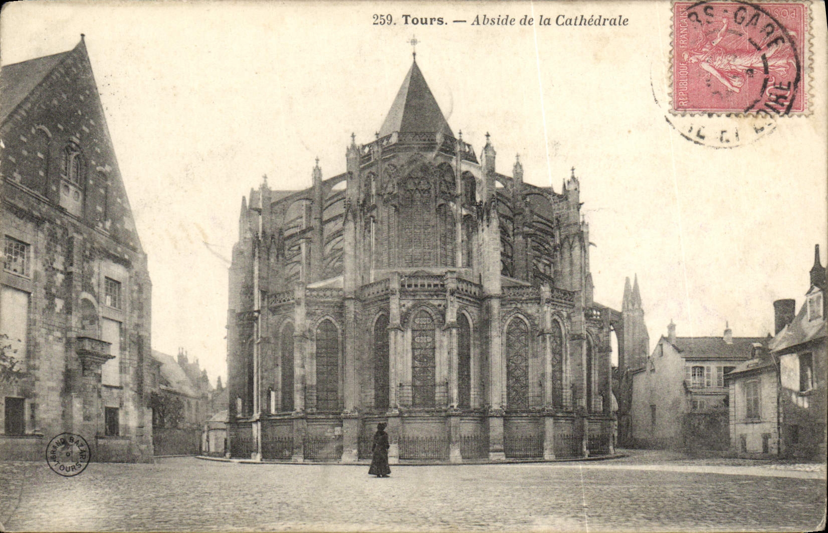 CPA Tours Abside De La Cathedrale