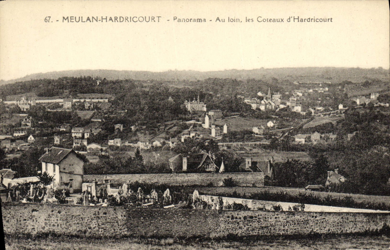 Panorama Coreaux de Meulan Hardricourt de la POSTAL de la VENDIMIA
