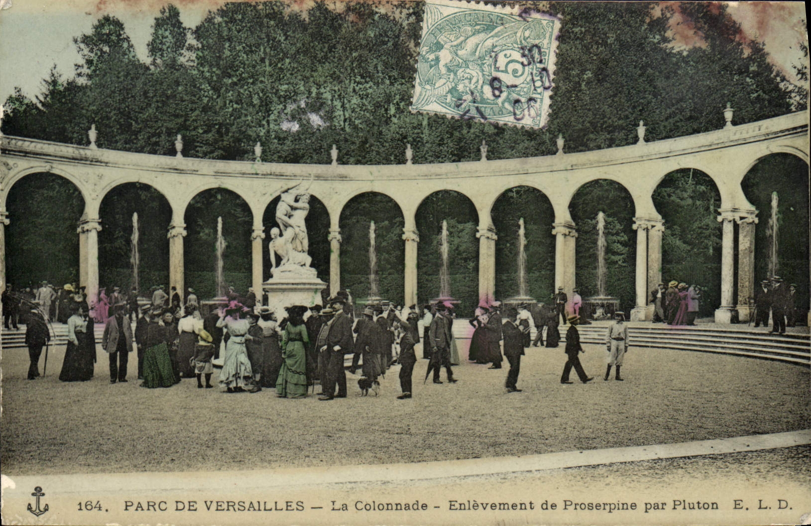 Parque de la POSTAL de la VENDIMIA de Versalles la columnata Removal De Proserpine By Pluto