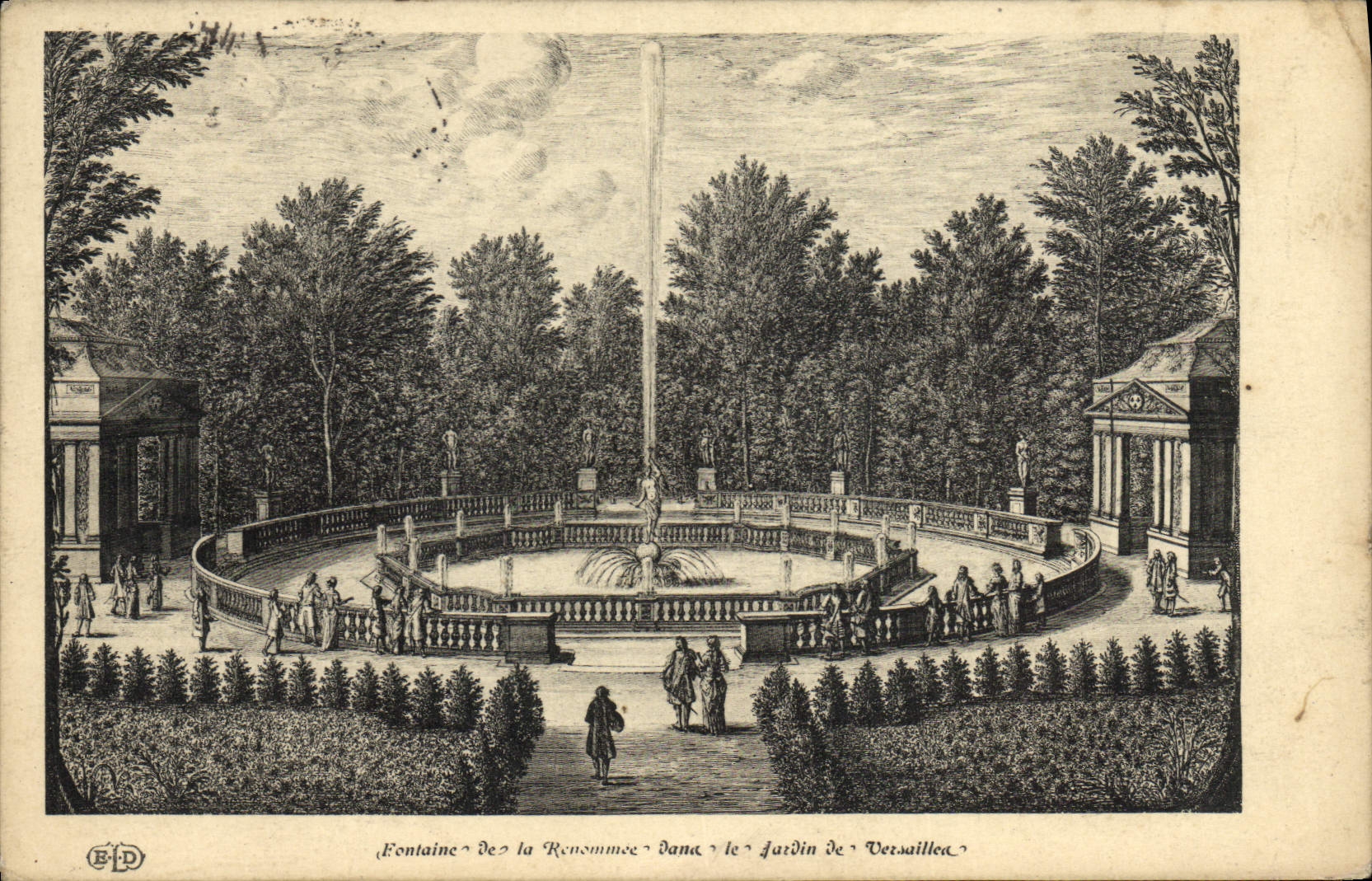 CPA Fontaine De La Renommee Versailles