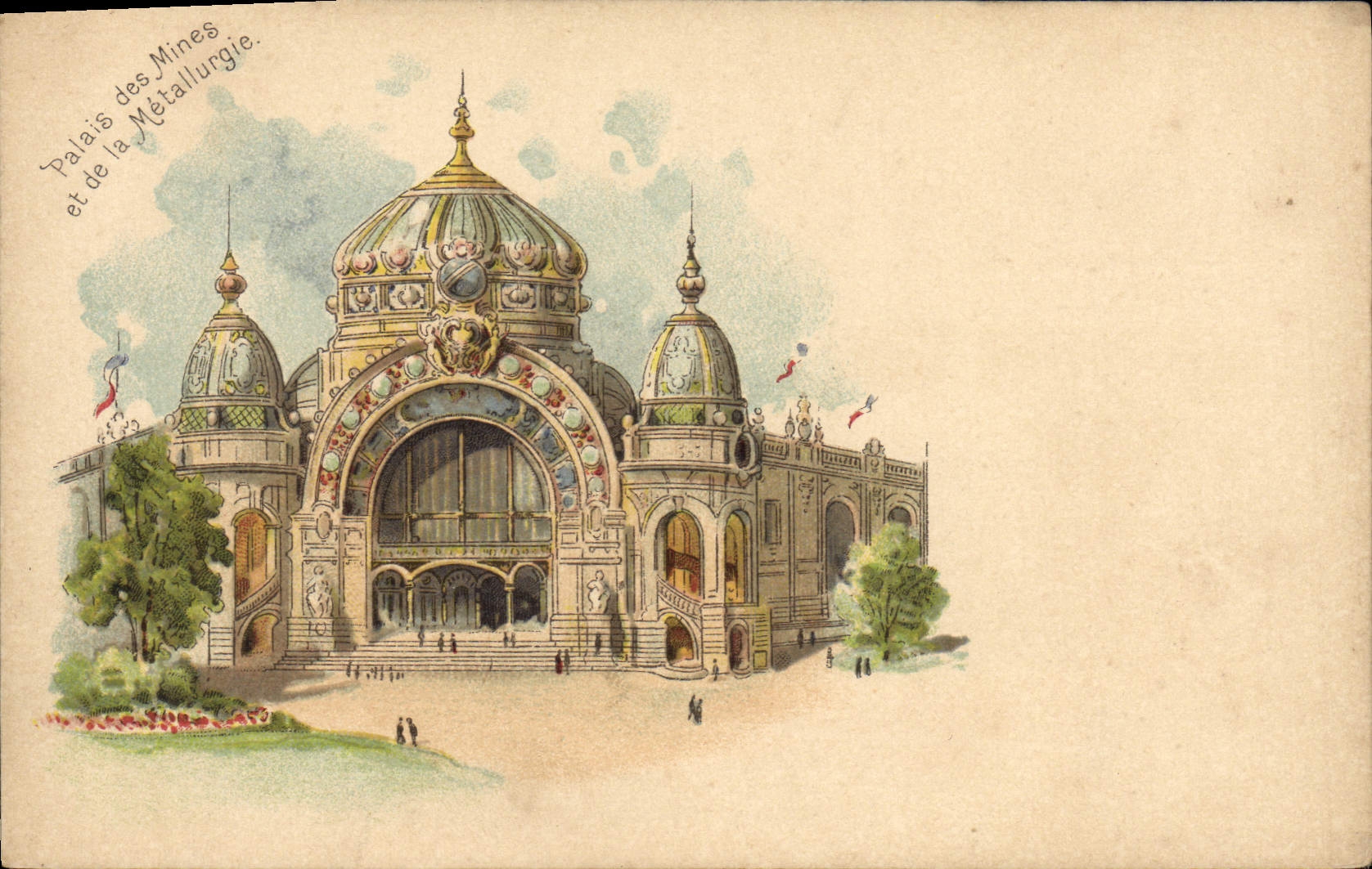 VINTAGE POSTCARD Palate Of the Mines And the Paris Metallurgy