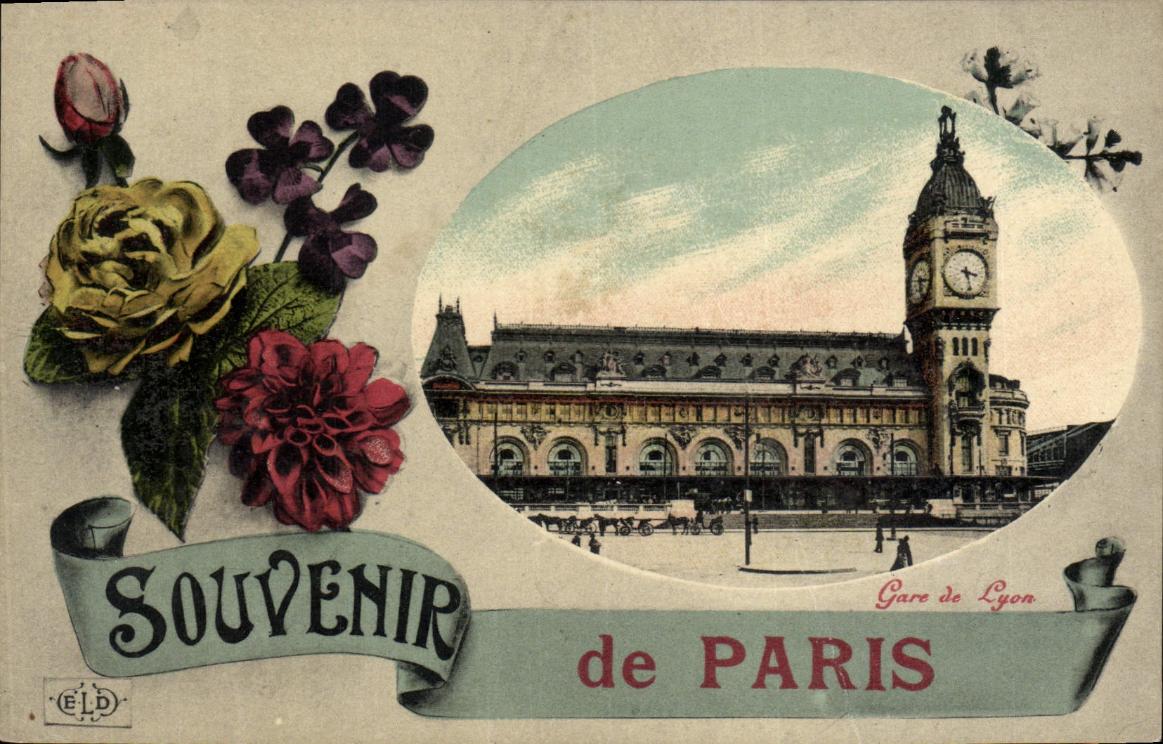 CPA Souvenir De Paris Gare de Lyon
