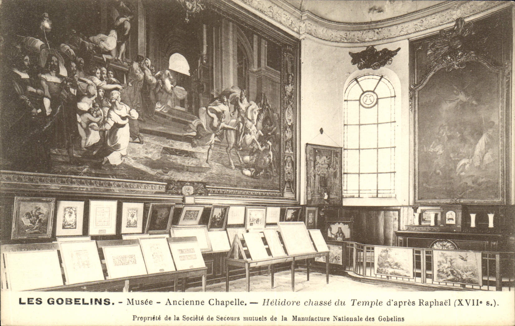 CPA Les Gobelins Musee ancienne Chapelle Helidore Chasse Du Tempie D'Apres Raphael Musee Paris 