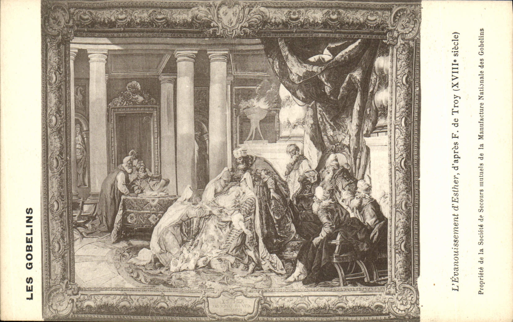 CPA Les Gobelins L'Evanouissement D'Esther d'Apres Troy Paris Musee
