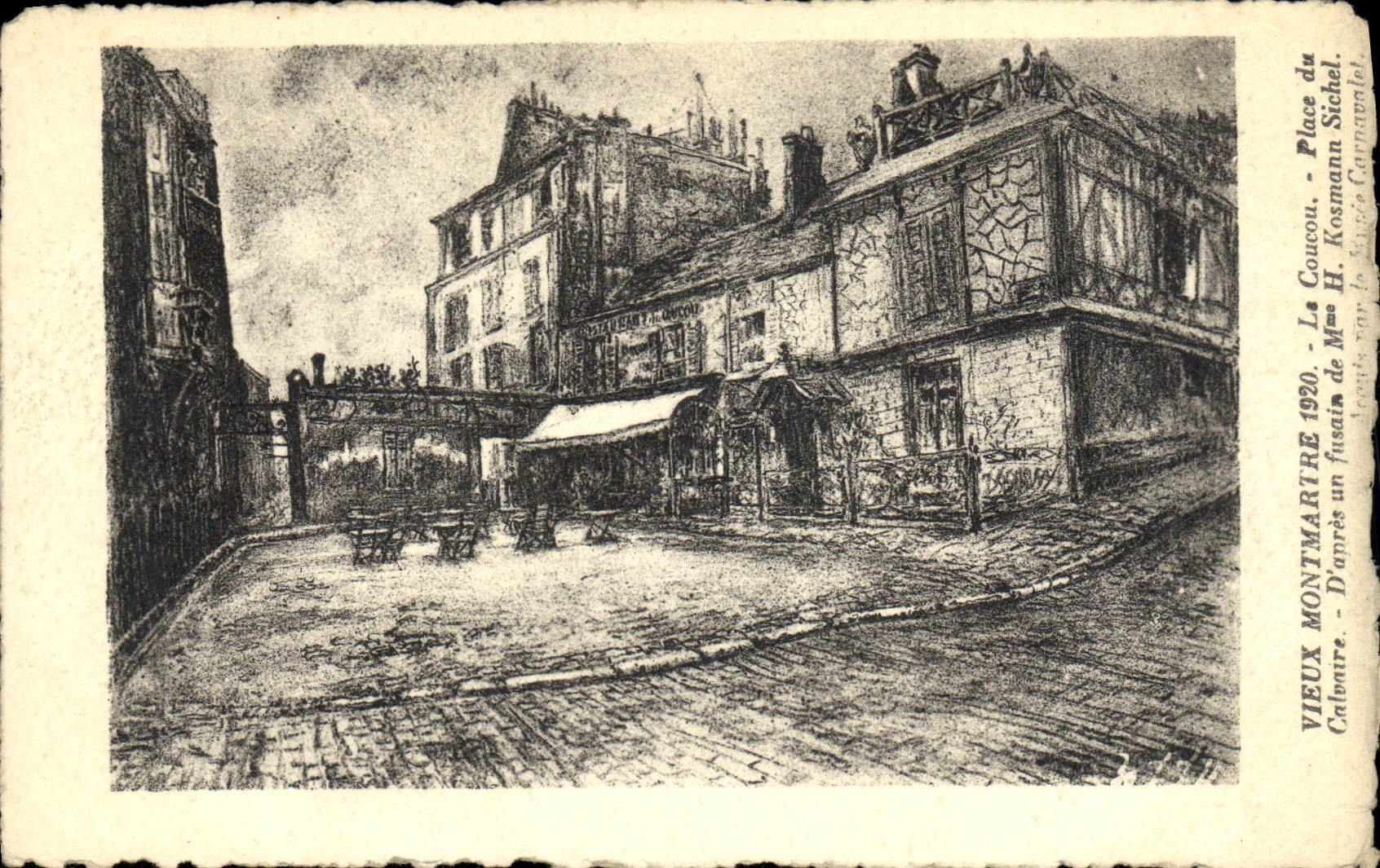 VINTAGE POSTCARD Vieux Montmartre the Cuckoo Places Montmartre Martyrdom