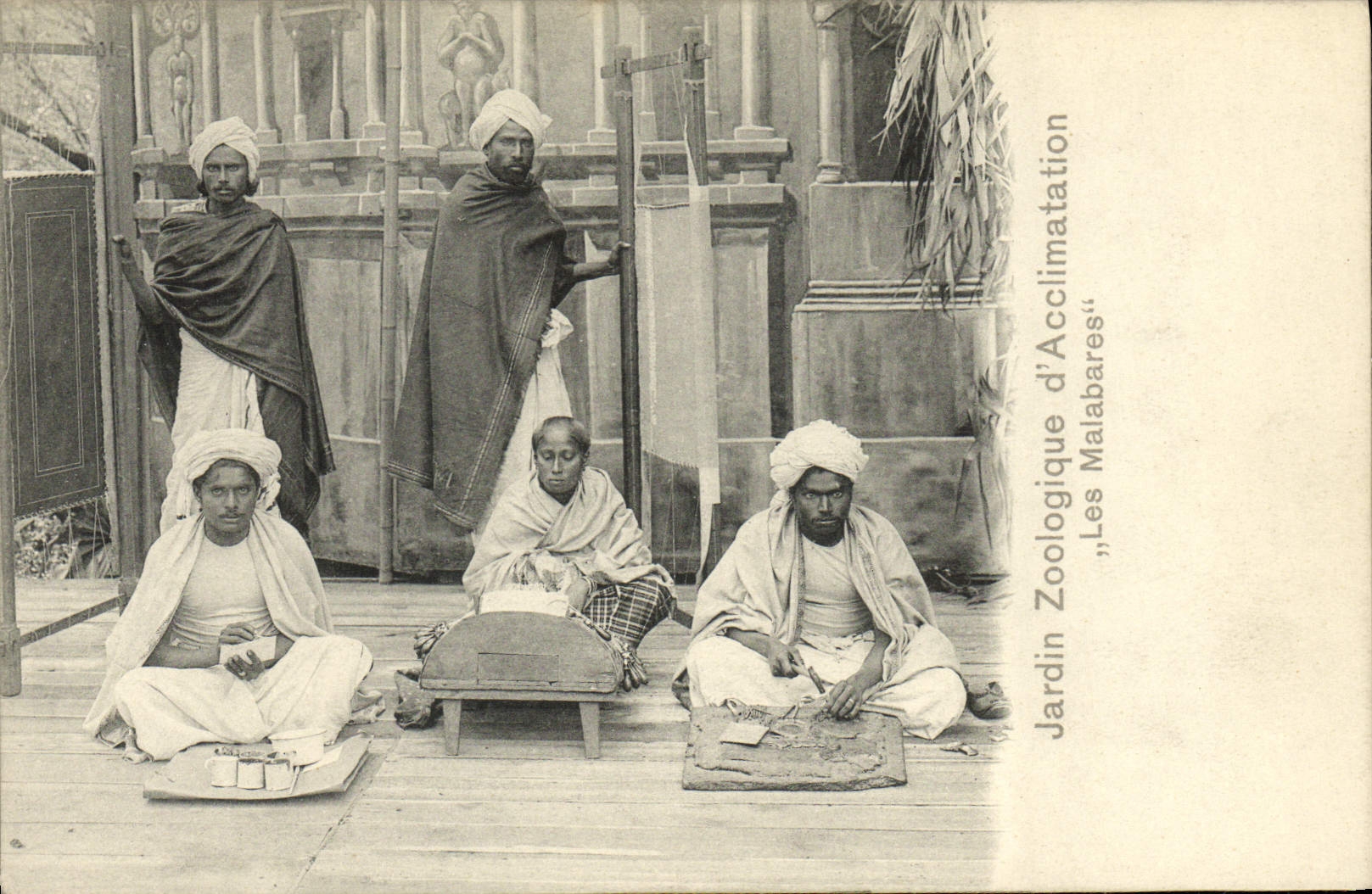 VINTAGE POSTCARD Zoological garden Of Acclimatization Malabares Zoo India