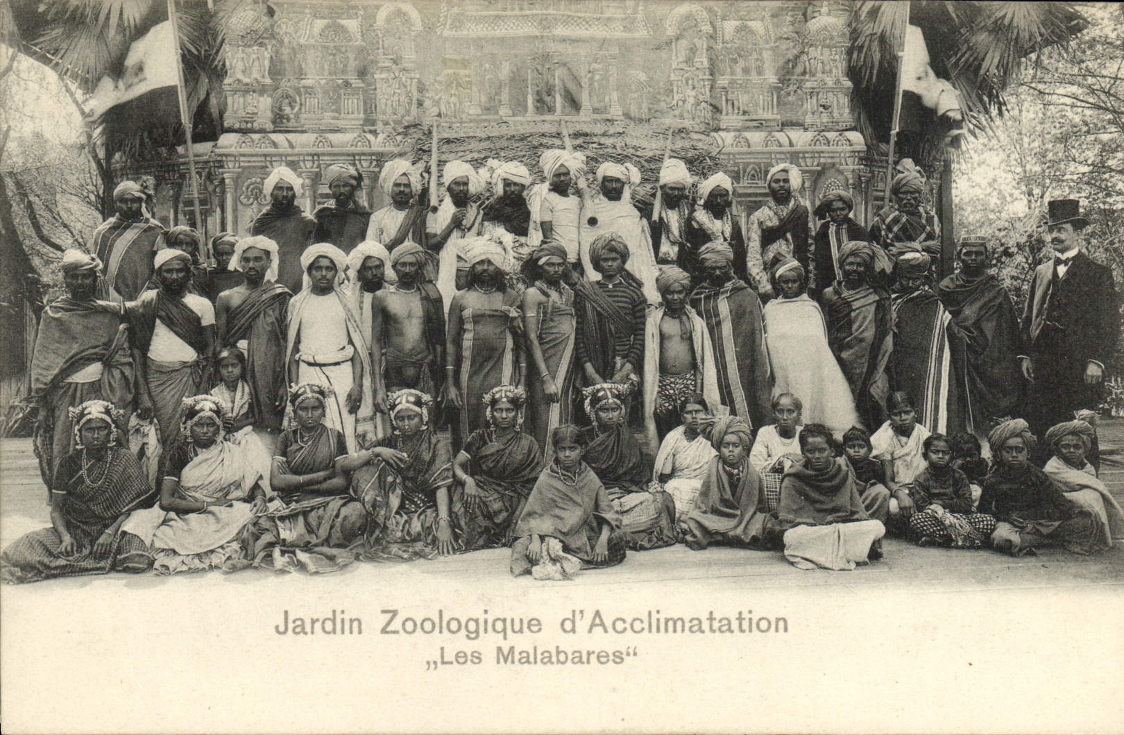 VINTAGE POSTCARD Zoological garden Of Acclimatization Malabares